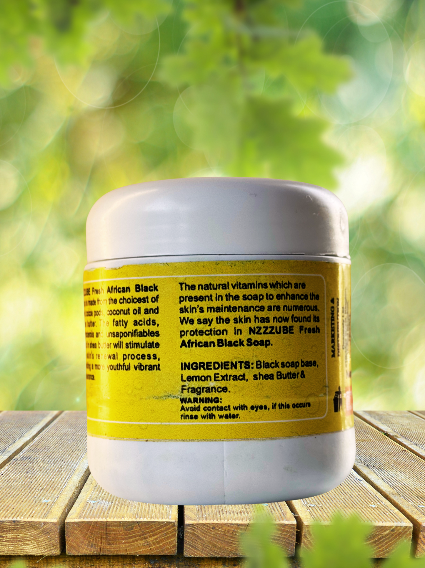 Fresh African Black Soap with Lemon - 500g