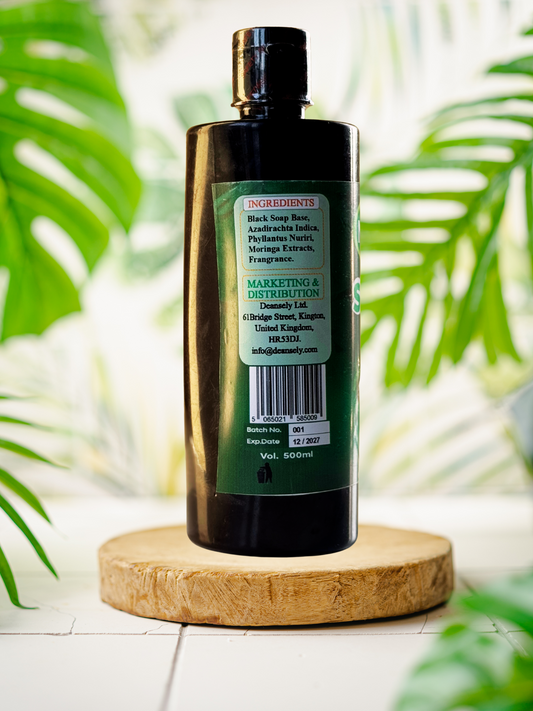 Shower Gel Moringa 100% Natural Black Soap 500ml